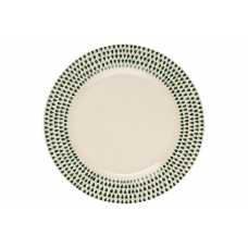 Nkuku Juniper Drop Dinner Plate - Cream & Juniper