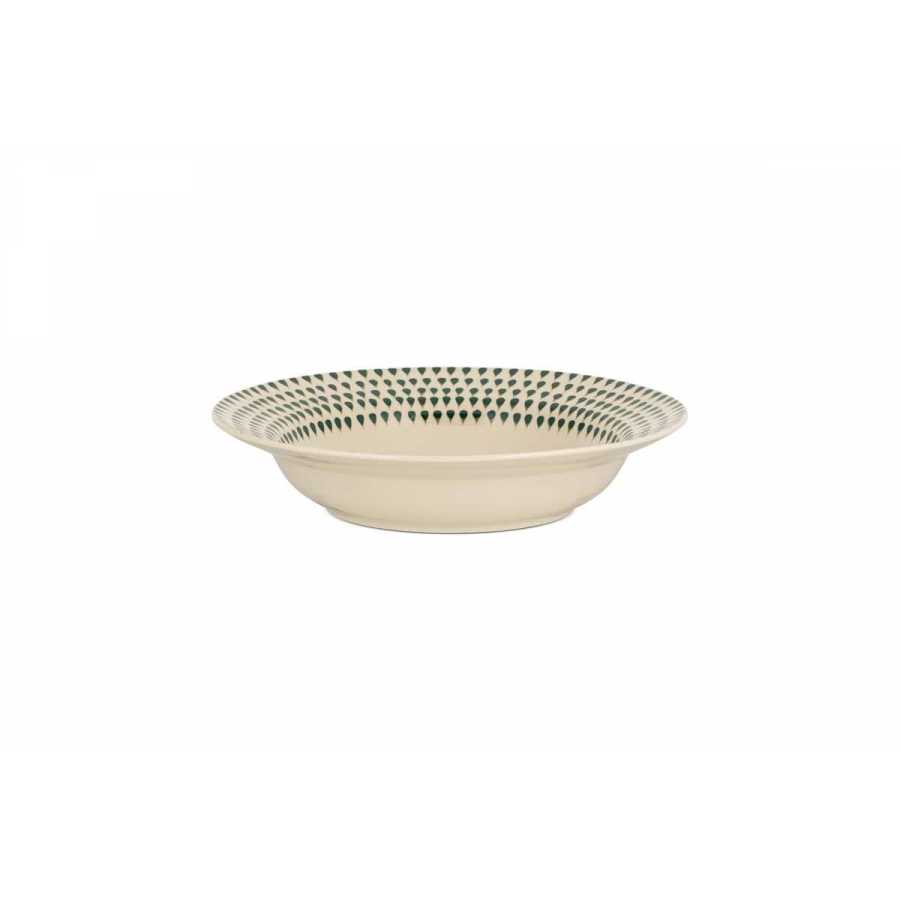 Nkuku Juniper Drop Pasta Bowl - Cream & Juniper