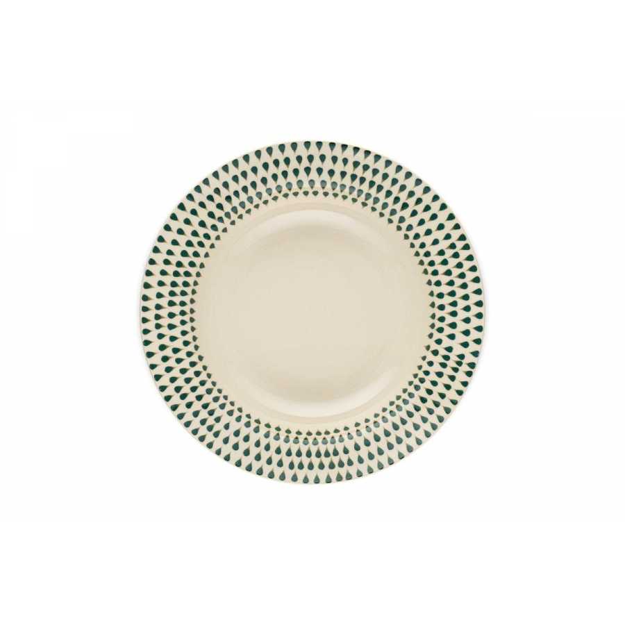 Nkuku Juniper Drop Pasta Bowl - Cream & Juniper