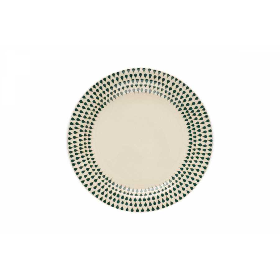Nkuku Juniper Drop Side Plate - Cream & Juniper