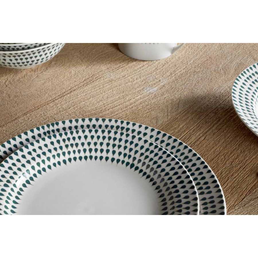 Nkuku Juniper Drop Side Plate - Cream & Juniper