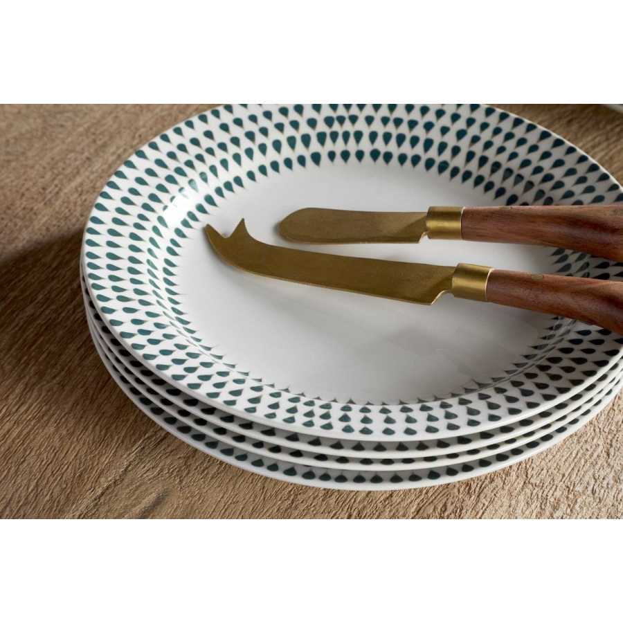Nkuku Juniper Drop Side Plate - Cream & Juniper