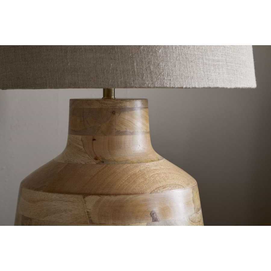 Nkuku Kayo Statement Table Lamp Mango Wood - Natural