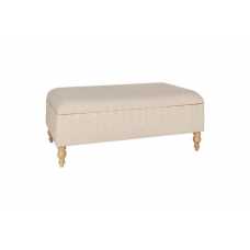 Nkuku Kiana Upholstered Storage Ottoman - Natural