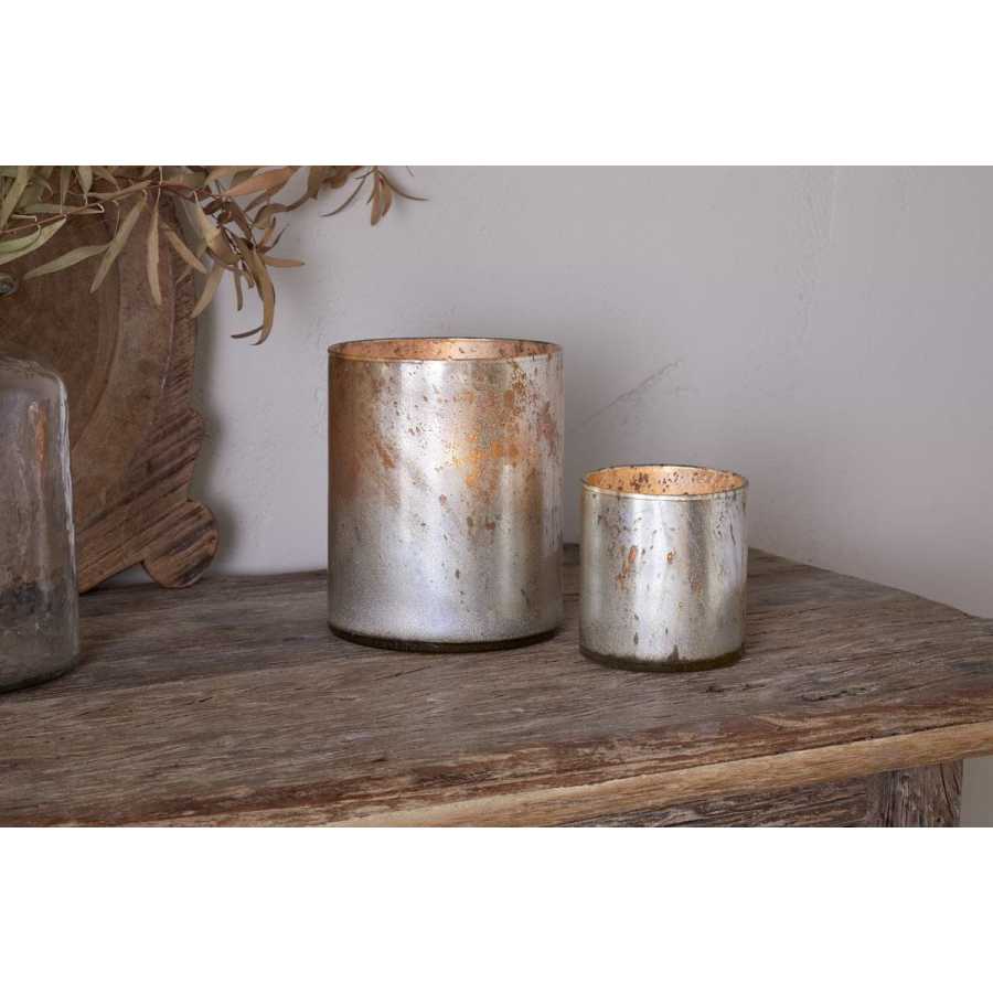 Nkuku Kunjari Tealight Holders - Rustic Gold