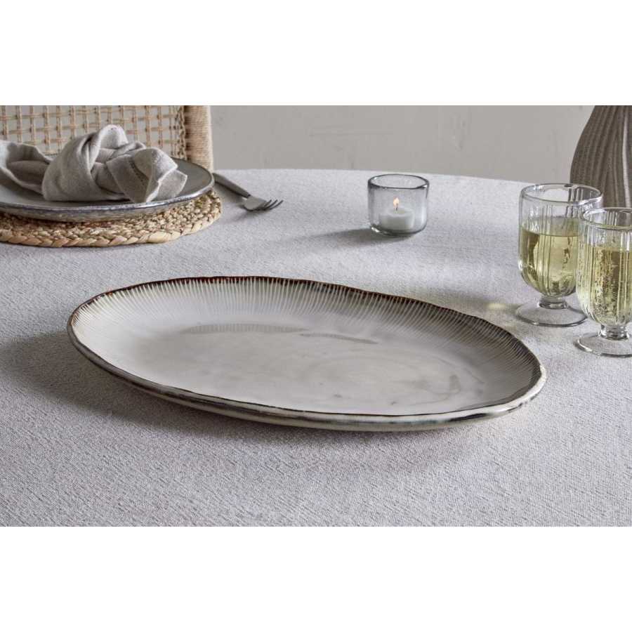 Nkuku Malia Large Oval Platter - Cream