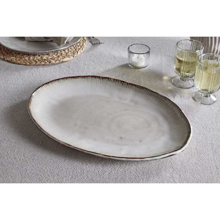 Nkuku Malia Large Oval Platter - Cream