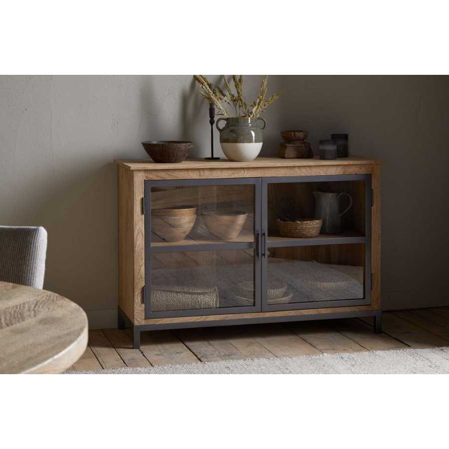 Nkuku Nirvi Mango Wood & Iron Sideboard - Black