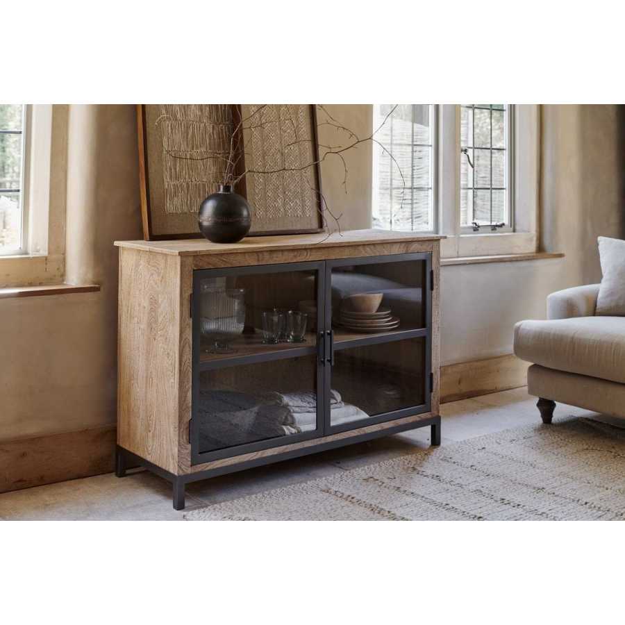 Nkuku Nirvi Mango Wood & Iron Sideboard - Black