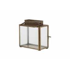 Nkuku Obi Mini Table Lantern - Antique Brass