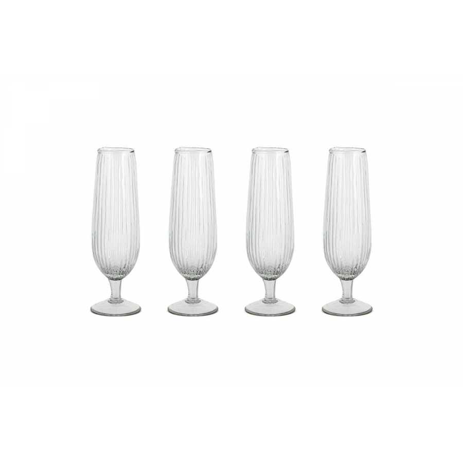 Nkuku Otuba Champagne Flute - Clear (Set of 4)