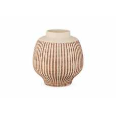 Nkuku Perola Reactive Glaze Decorative Vase - Natural & Rust