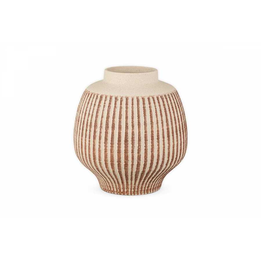 Nkuku Perola Reactive Glaze Decorative Vase - Natural & Rust