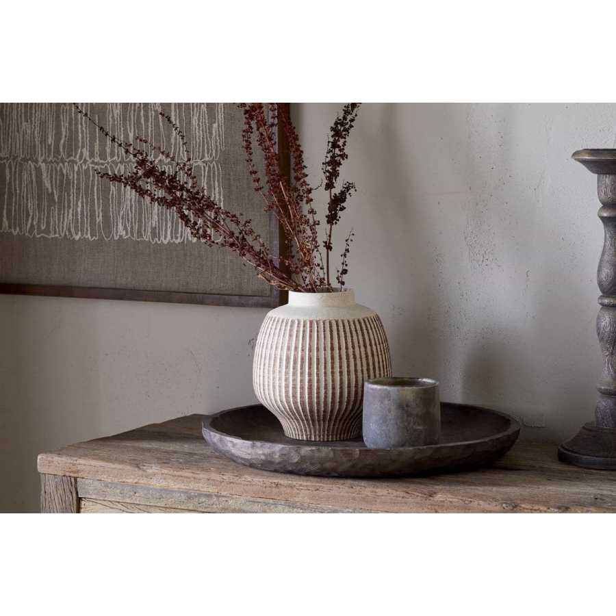 Nkuku Perola Reactive Glaze Decorative Vase - Natural & Rust