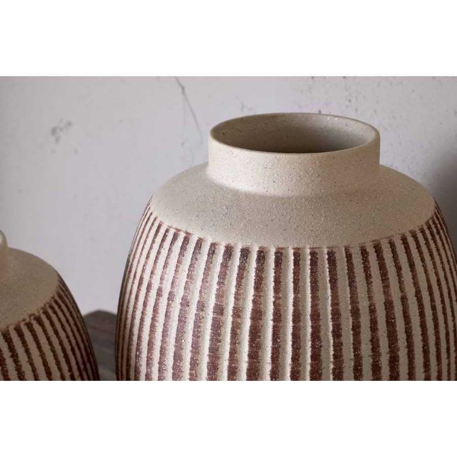 Nkuku Perola Reactive Glaze Decorative Vase - Natural & Rust