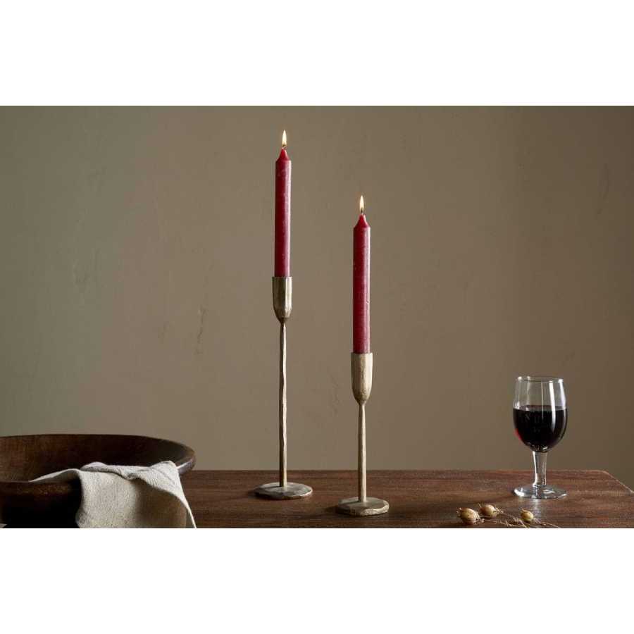 Nkuku Rustic Soy Blend Dinner Candle - Dark Cherry (Set of 2)