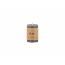 Nkuku Rustic Soy Blend Mini Pillar Candle - Charcoal