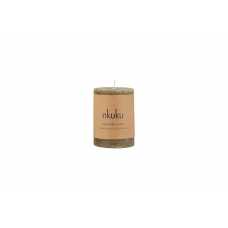 Nkuku Rustic Soy Blend Mini Pillar Candle - Olive