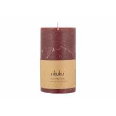 Nkuku Rustic Soy Blend Pillar Candle - Dark Cherry - Large