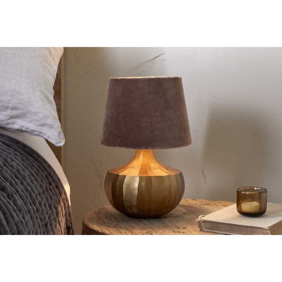 Nkuku Sakiti Cast Aluminium Table Lamp - Antique Brass
