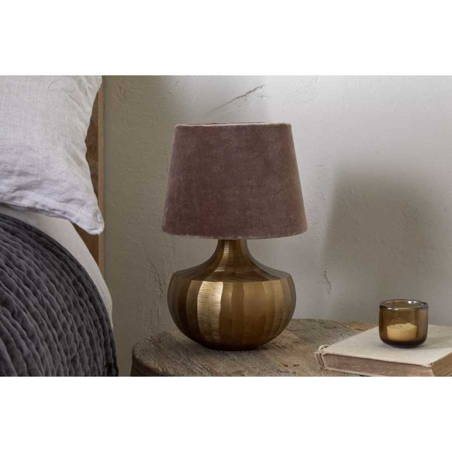 Nkuku Sakiti Cast Aluminium Table Lamp - Antique Brass