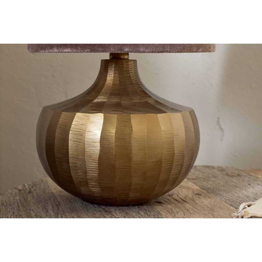 Nkuku Sakiti Cast Aluminium Table Lamp - Antique Brass