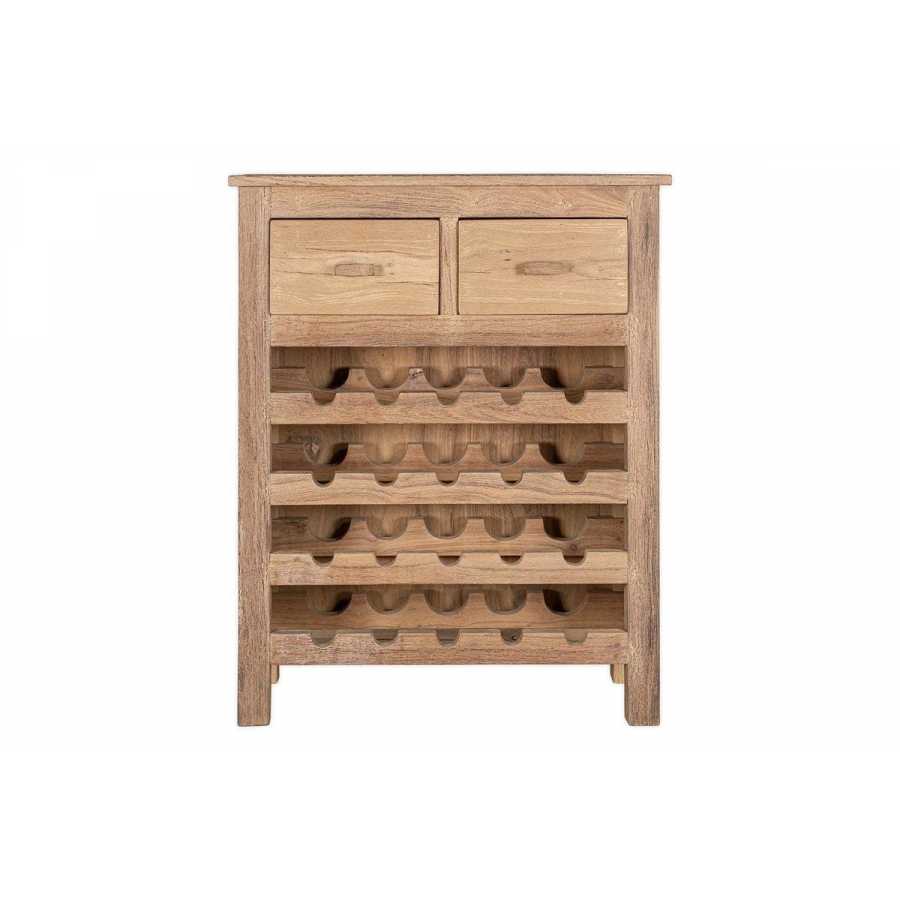Nkuku Shanthi Reclaimed Wood Wine Rack - Natural