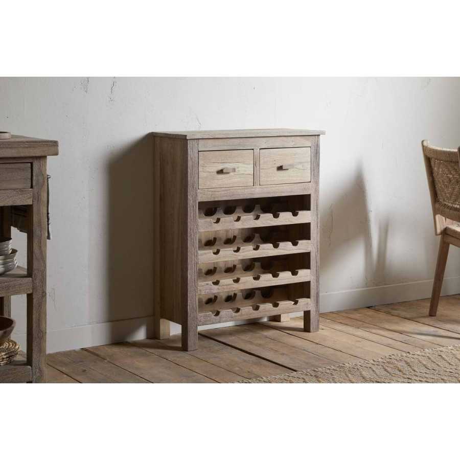 Nkuku Shanthi Reclaimed Wood Wine Rack - Natural
