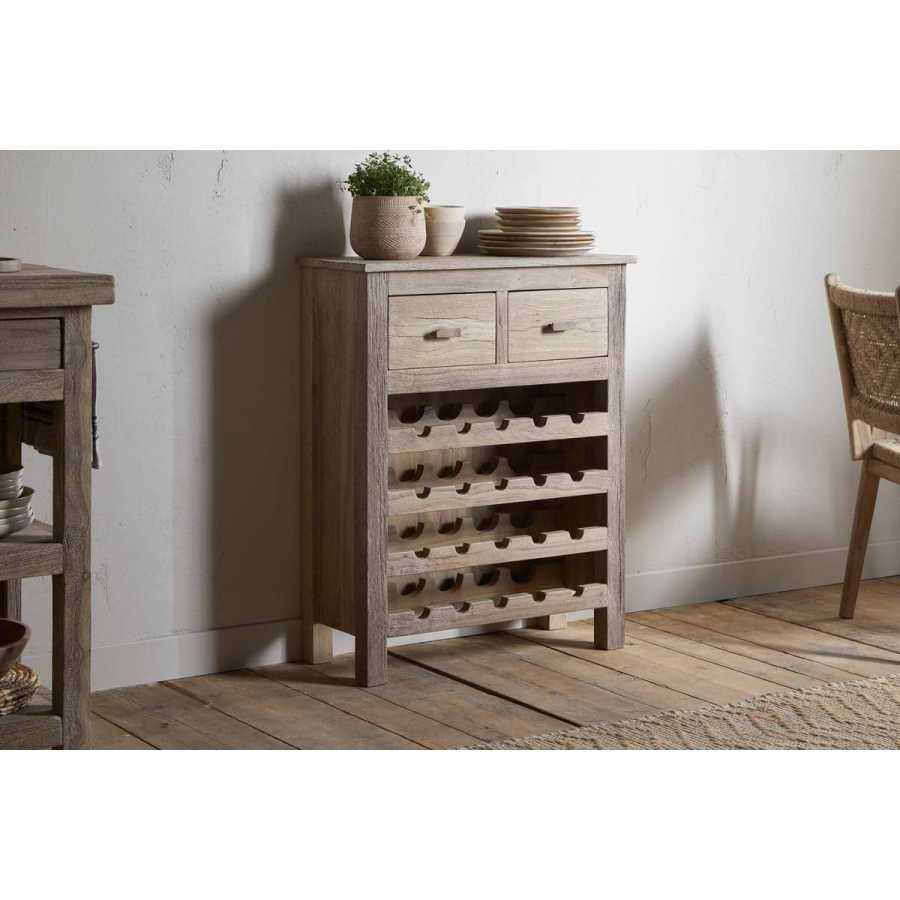 Nkuku Shanthi Reclaimed Wood Wine Rack - Natural
