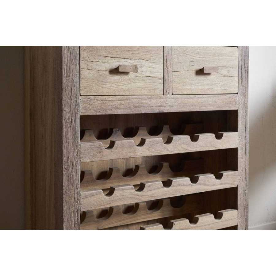 Nkuku Shanthi Reclaimed Wood Wine Rack - Natural