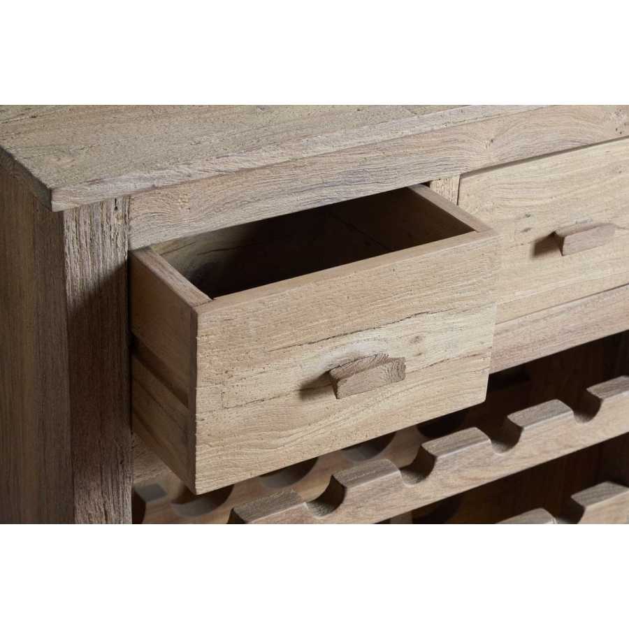Nkuku Shanthi Reclaimed Wood Wine Rack - Natural