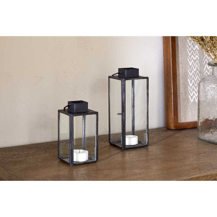 Nkuku Sia Mini Table Lantern - Black
