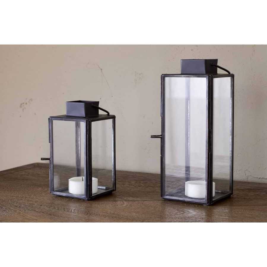 Nkuku Sia Mini Table Lantern - Black