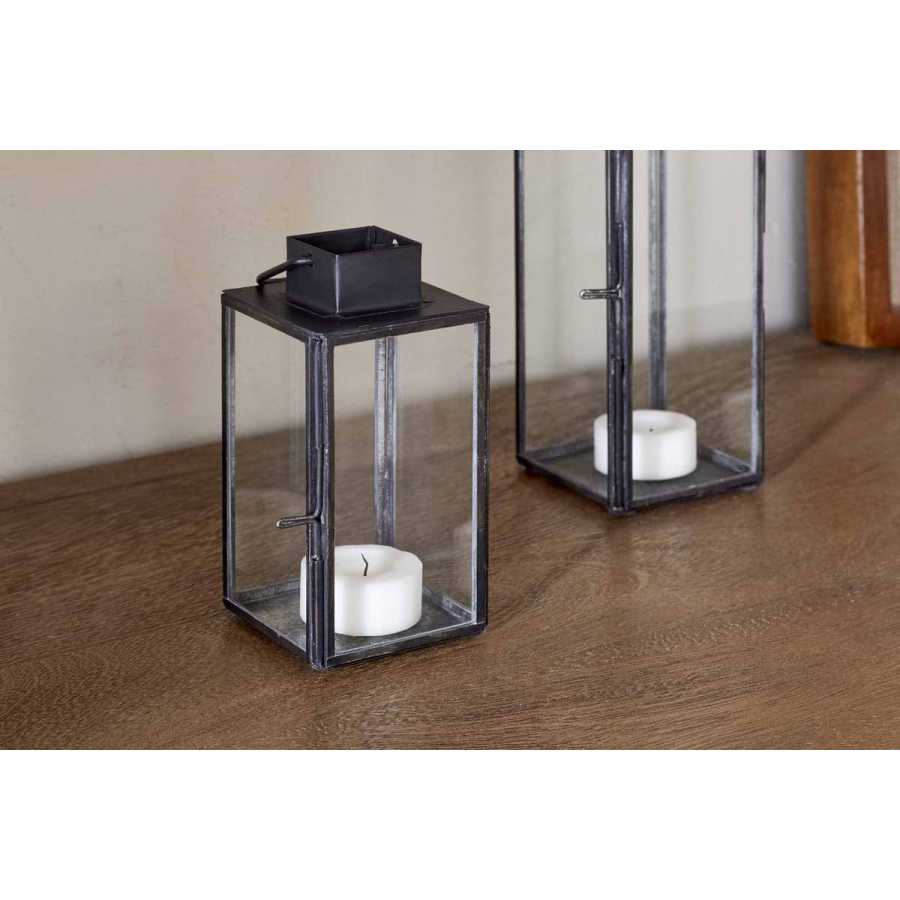 Nkuku Sia Mini Table Lantern - Black