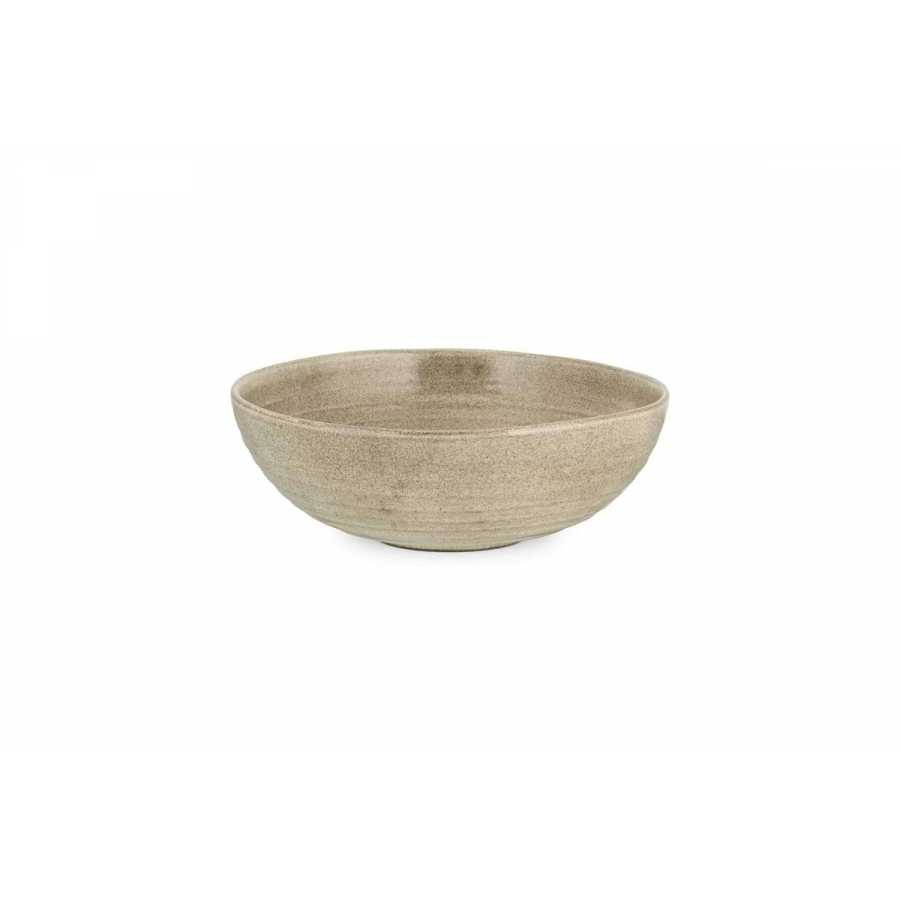 Nkuku Valinha Earthenware Dinnerware Set - Grey  (Set of 12)