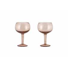 Nkuku Yala Hammered Gin Glass - Dusty Terracotta (Set of 2)