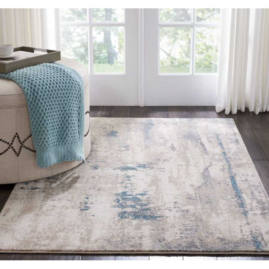 Nourison Maxell MAE17 Rug - Ivory & Teal