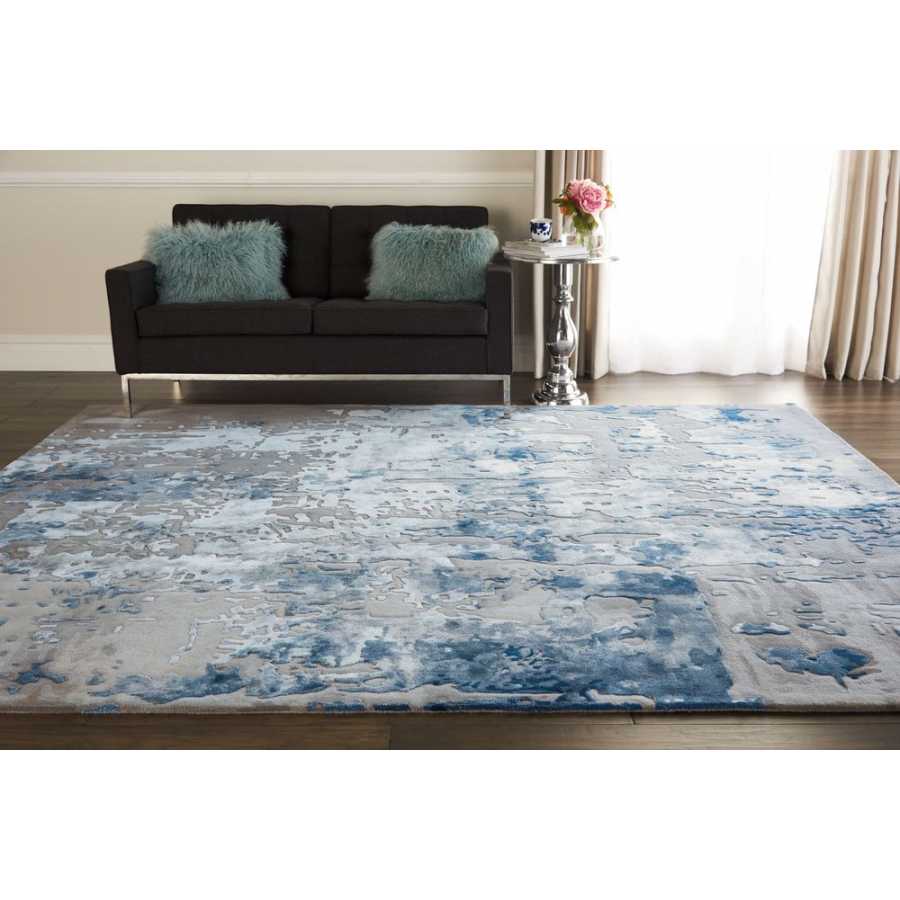 Nourison Prismatic PRS10 Rug - Blue & Grey