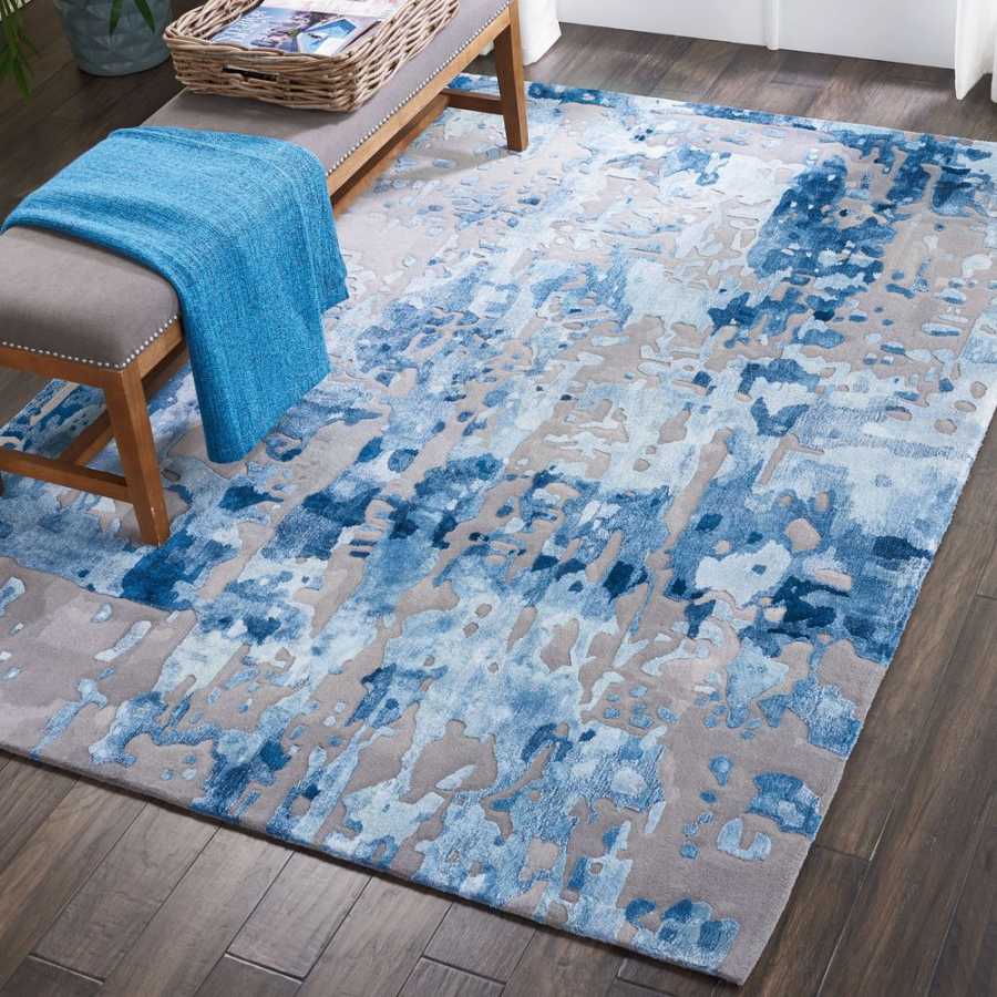 Nourison Prismatic PRS10 Rug - Blue & Grey