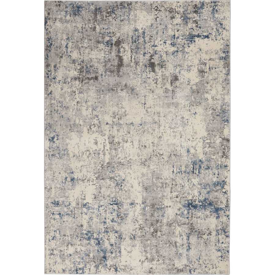 Nourison Rustic Textures RUS07 Rug - Ivory, Grey & Blue
