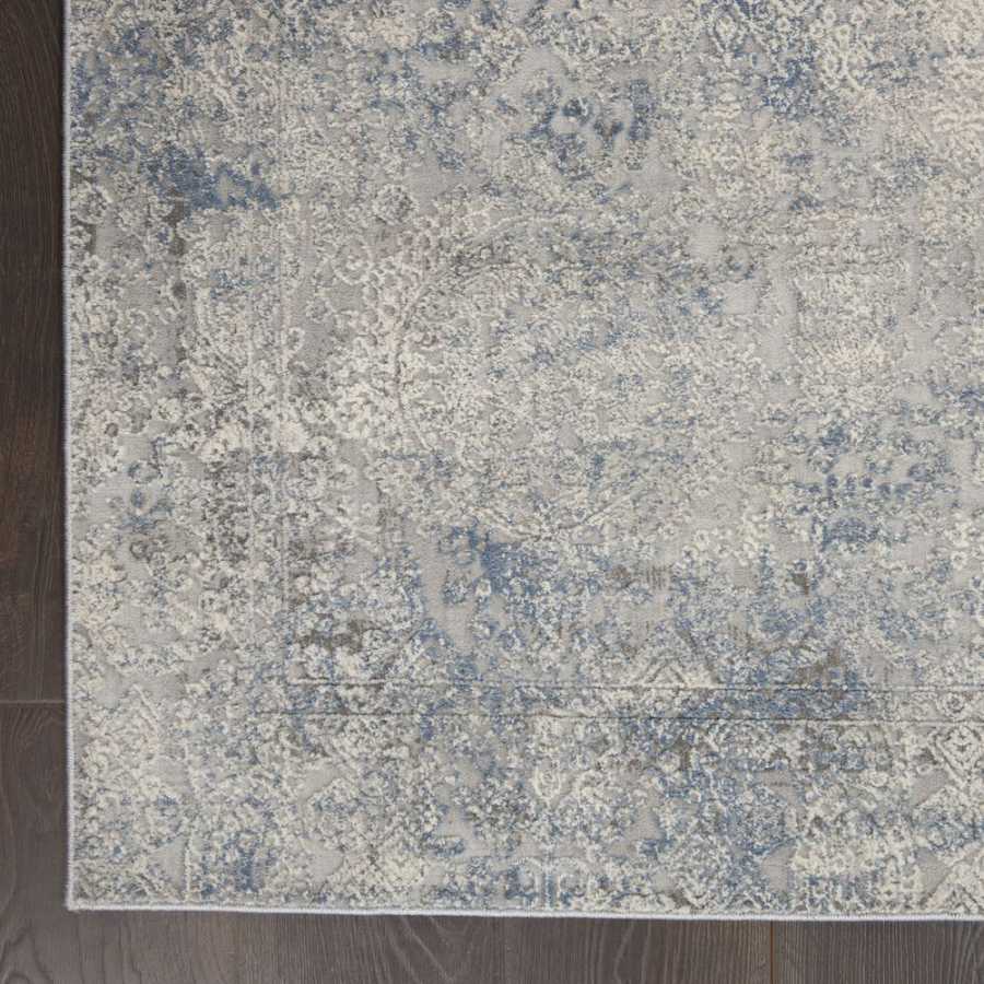 Nourison Rustic Textures RUS09 Rug - Ivory & Light Blue
