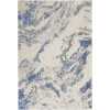 Nourison Silky Textures SLY03 Rug - Blue & Ivory