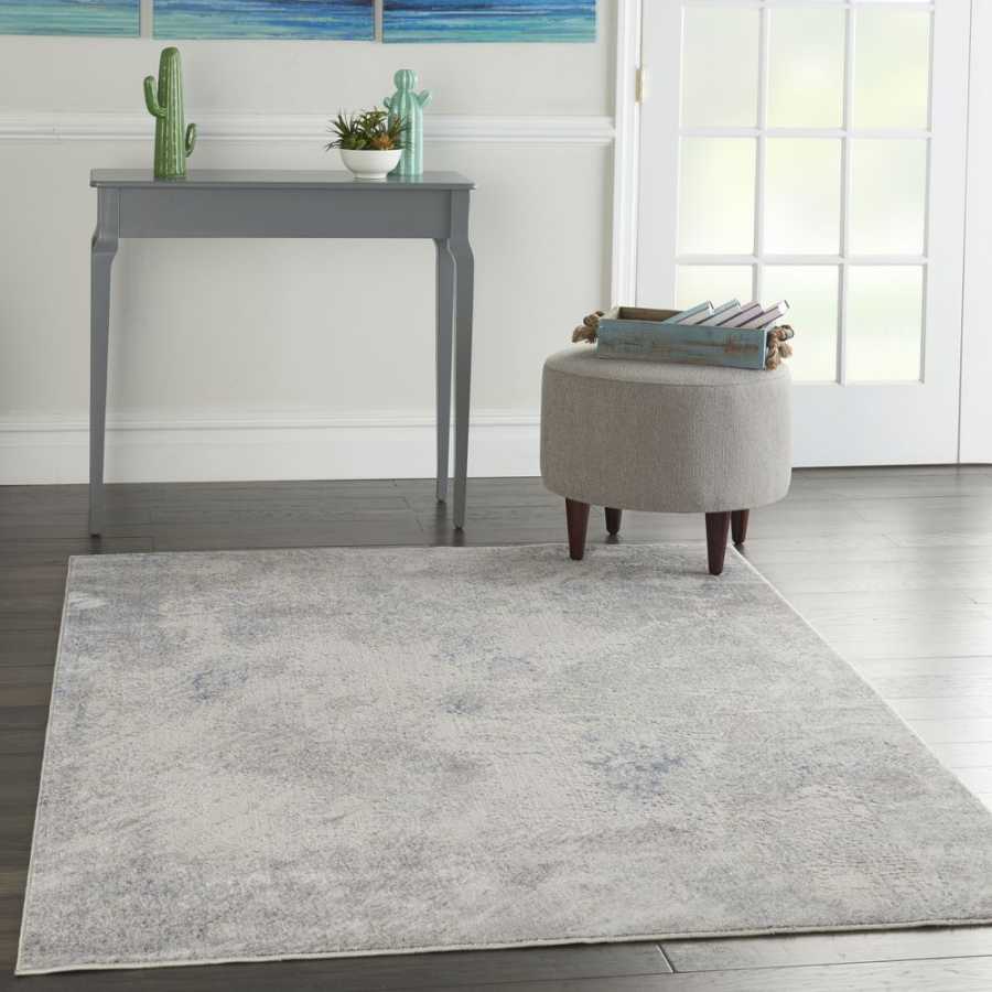 Nourison Silky Textures SLY06 Rug - Ivory & Grey