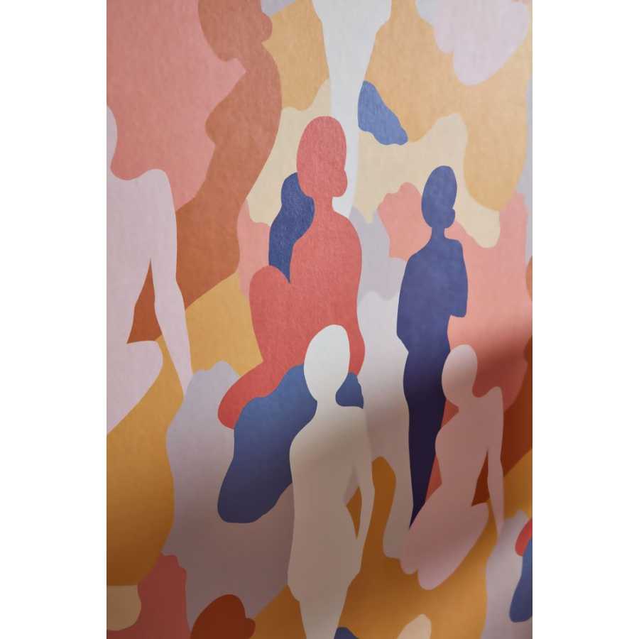 Ohpopsi Abstract Silhouette ABS50110W Wallpaper - Amber & Lapis