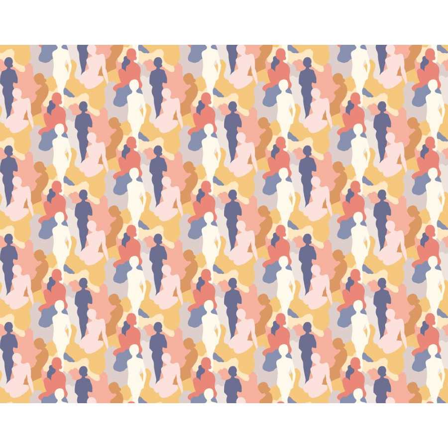 Ohpopsi Abstract Silhouette ABS50110W Wallpaper - Amber & Lapis