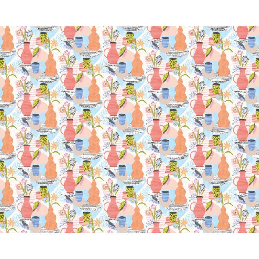 Ohpopsi Abstract Pablo ABS50119W Wallpaper - Sky & Peach