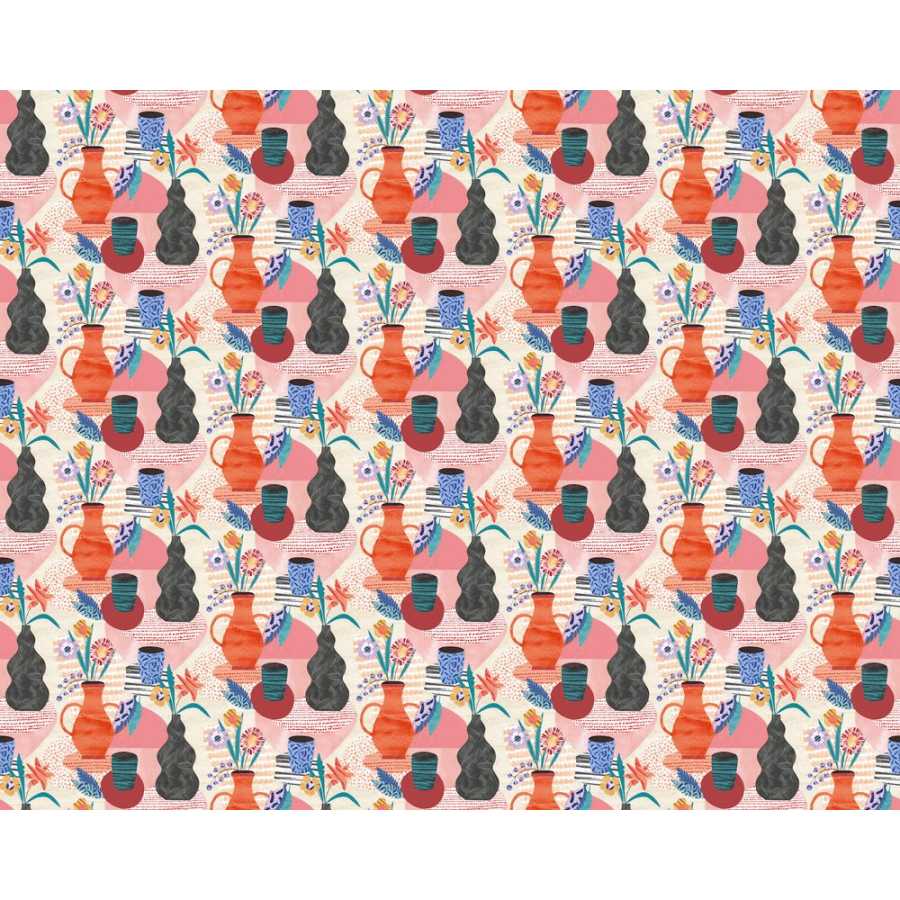 Ohpopsi Abstract Pablo ABS50121W Wallpaper - Melon & Carbon