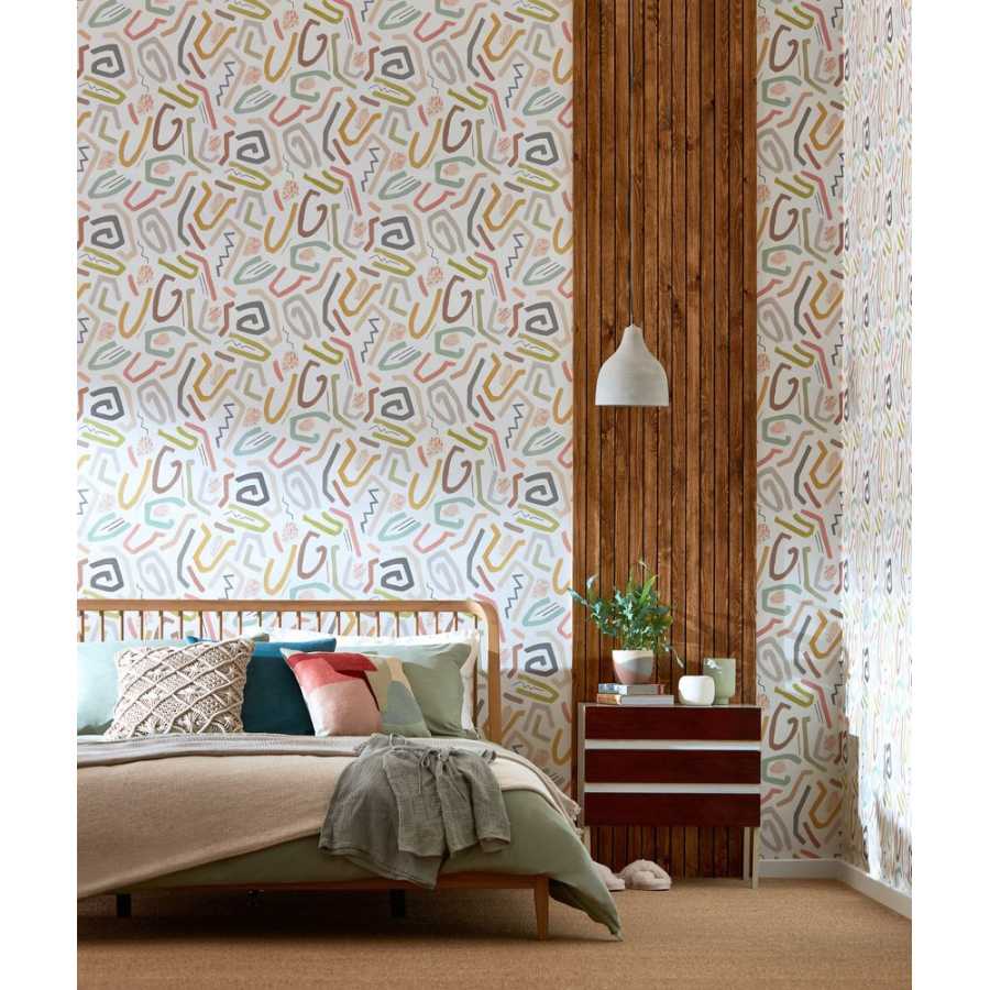 Ohpopsi Abstract Squiggle ABS50124W Wallpaper - Laurel & Sand