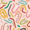 Ohpopsi Abstract Squiggle ABS50125W Wallpaper - Coral Twist