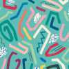 Ohpopsi Abstract Squiggle ABS50127W Wallpaper - Aquamarine